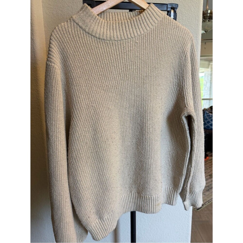 Patagonia Cream Ribbed Turtleneck Sweater - Women's L